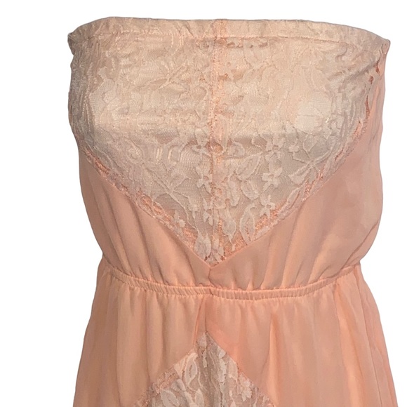 L8ter BOHO Lace Peach Maxi Dress - Women’s 4 - Picture 2 of 13